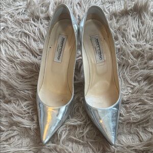 Jimmy Choo Metallic Silver Heels